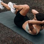 Abs Workout - Woman during ABS Workout
