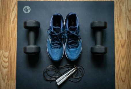 Home Gym - blue and black nike athletic shoes