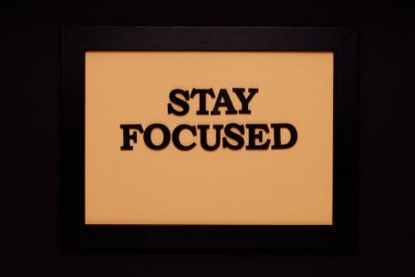 Stay Focused - A Frame with Letter Cutouts