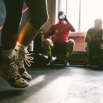 Fitness Exercises - person wearing brown-and-white shoes jumping